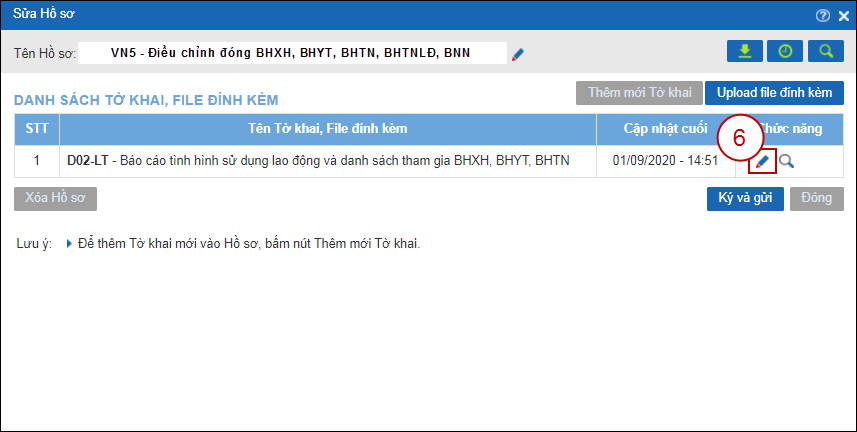 Mở tờ khai D02-LT trong hồ sơ điều chỉnh mức đóng Bkav IVAN theo ảnh hướng dẫn.