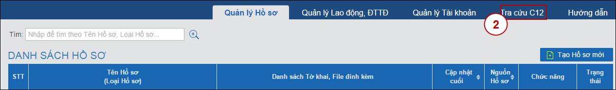 Mục Tra cứu C12 trên thanh chức năng trong tài liệu Bkav IVAN.