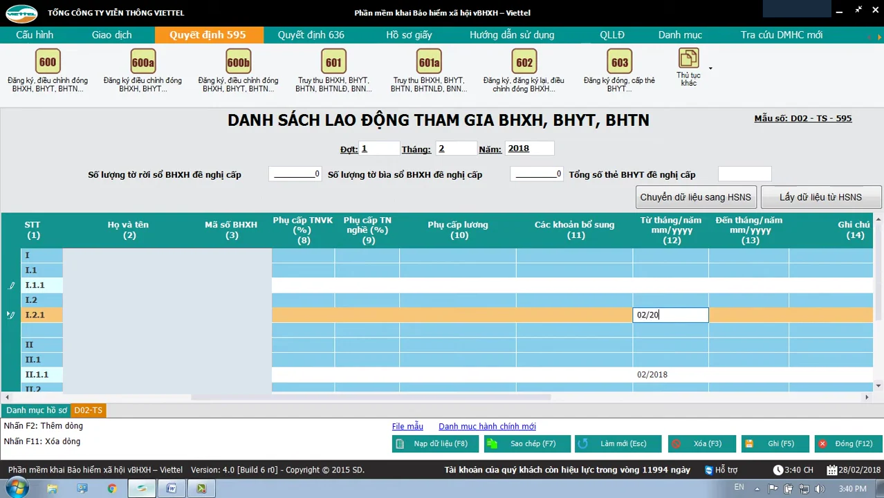 Video Viettel vBHXH: truy thu BHYT — bản desktop 2018