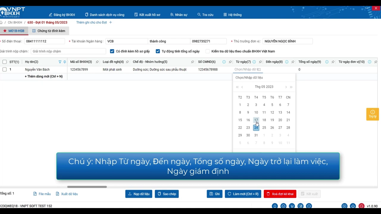 VNPT BHXH 630: Dưỡng sức sau phẫu thuật